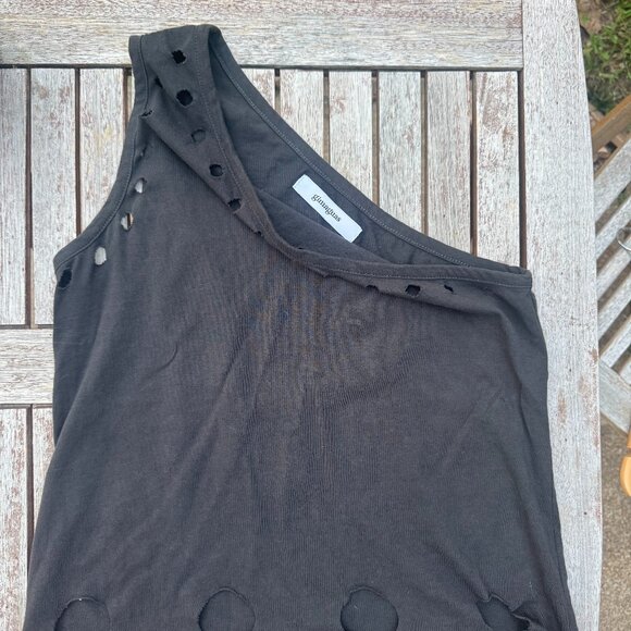 Gimaguas One Shoulder Cutout Black Tank Top Size Small - Picture 2 of 4